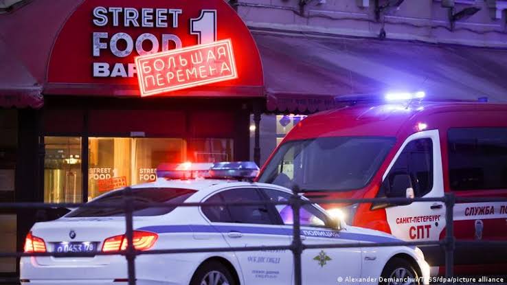 Suspect taken into custody after explosion at St Petersburg eatery