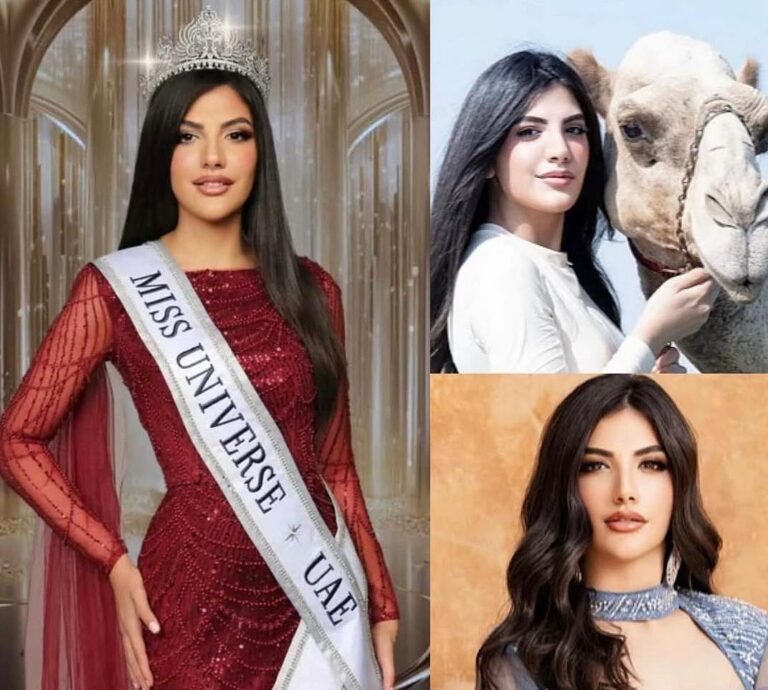 Middle East contestants Mariam Mohamed (UAE) and Nadeen Ayoub (Palestine) at Miss Universe 2025 pageant in Thailand