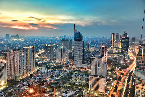 Indonesia GDP Growth 2025 – Jakarta Financial District Skyline